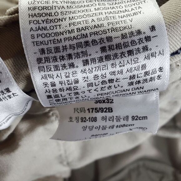 Levis Pants Mens 36×32 Beige XX Chino Standard Taper Straight Leg Flat Front - Picture 2 of 8